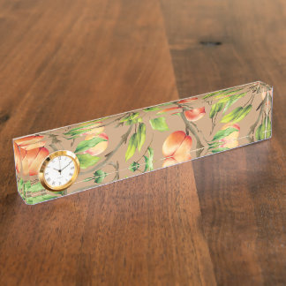 Peaches on the tree nameplate