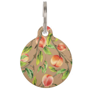 Peaches on the tree pet tag