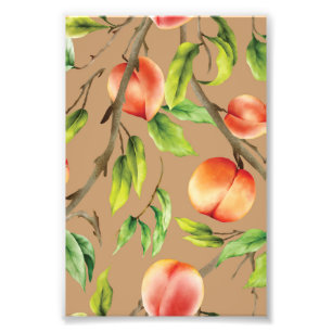 Peaches on the tree photo print