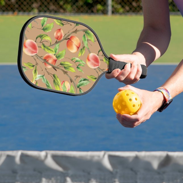 Peaches on the tree pickleball paddle (Insitu)