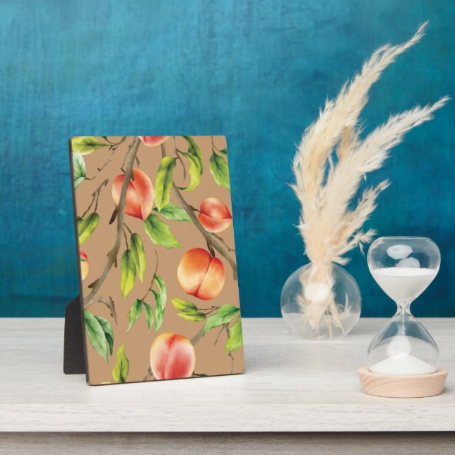 Peaches on the tree plaque (Side)