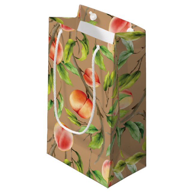 Peaches on the tree small gift bag (Front Angled)