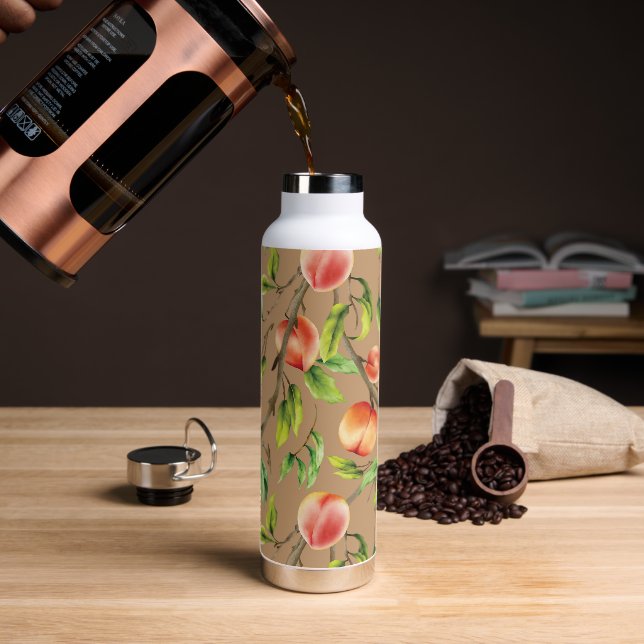 Peaches on the tree water bottle (Coffee)