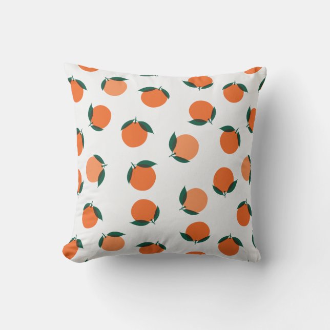 Peaches & Oranges Throw Pillow (Front)