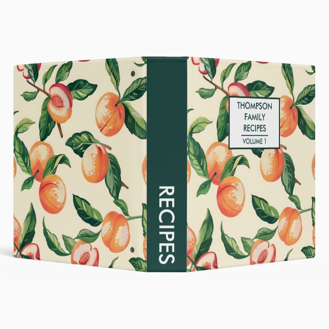 Peaches Personalized Recipe Binder (Background)