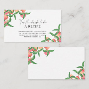Peaches - Recipe for the bride to be Enclosure Card