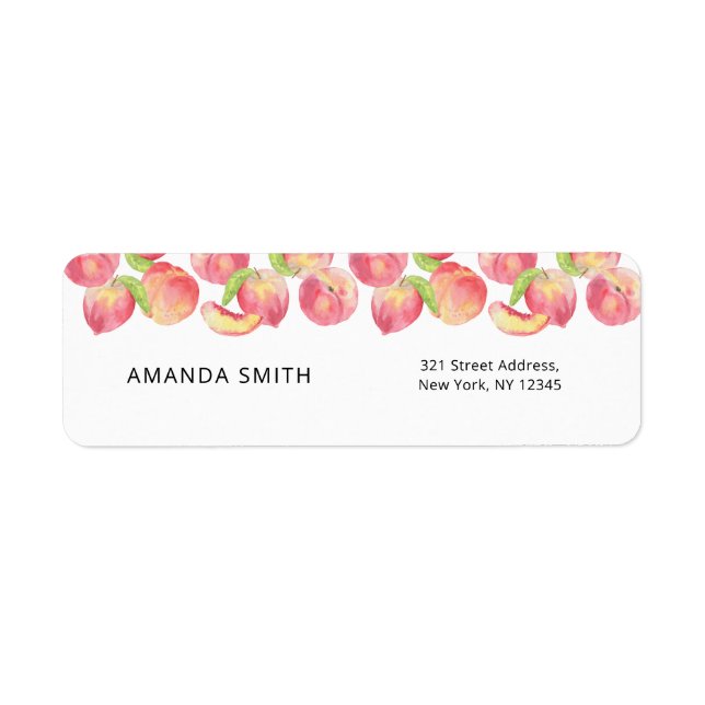 Peaches return address label (Front)