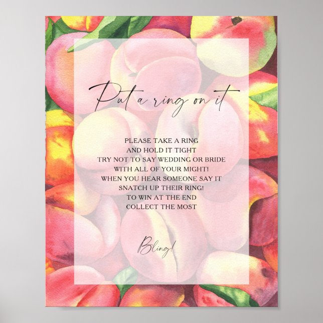 Peaches - spring put a ring on it game poster (Front)