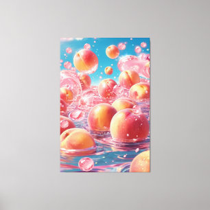 Peaches Stretched Canvas Print