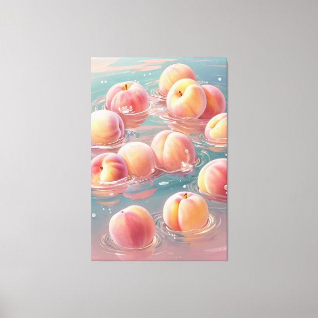 Peaches Stretched Canvas Print (Front)