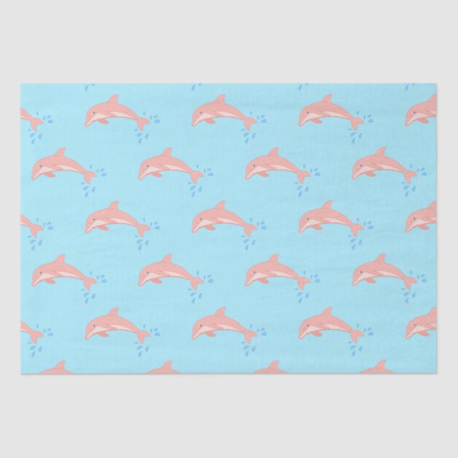 Peaches the Pink Dolphin Tissue Paper (Front)