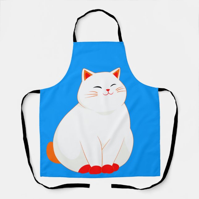 Peaches, the Smiling Cat Apron (Front)