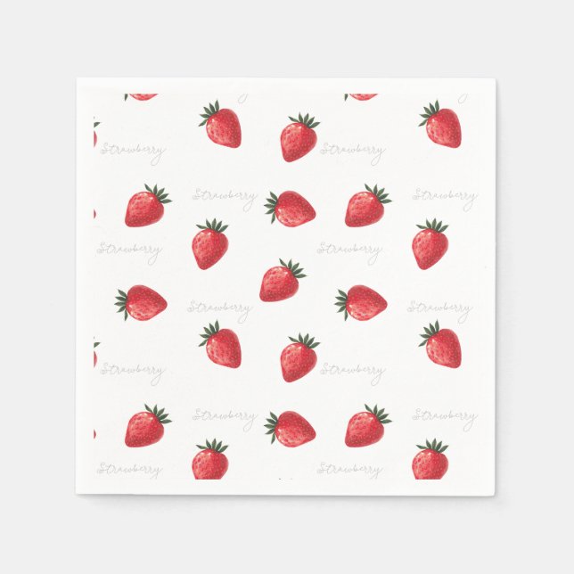 Peachify Strawberry Napkin (Front)