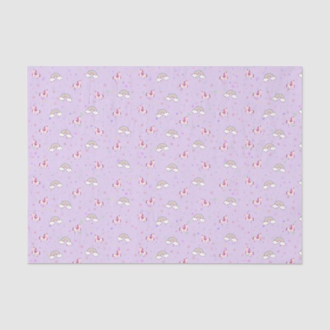 Peachify Unicorn Skies Gift Wrapping Paper (Front)