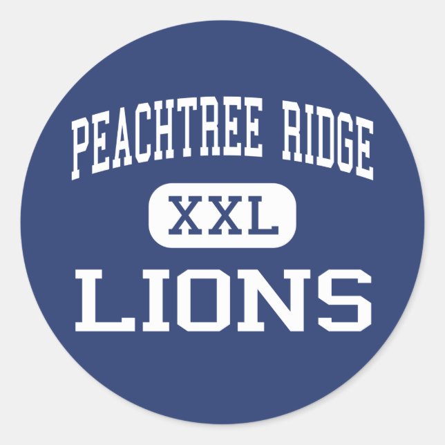 Peachtree Ridge - Lions - High - Suwanee Georgia Classic Round Sticker (Front)