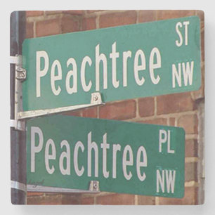 Peachtree Streets Atlanta Landmark Marble Coaster