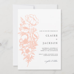Peachy Anemone Invitation