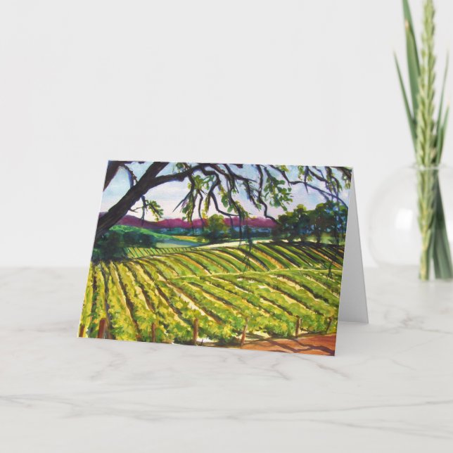 Peachy Canyon Vineyard Greeting Card (Front)