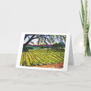 "Peachy Canyon Vineyard" Orig. Watercolor CARD