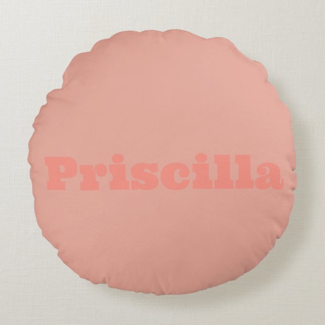 Peachy Comfort Colour Round  Pillow (Front)