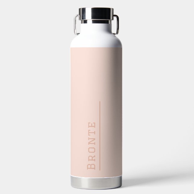Peachy Coral - Colour Flow monogram Jumbo size Water Bottle (Front)
