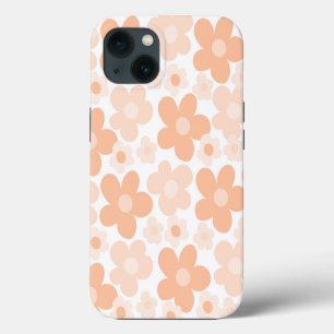 Peachy Daisies Retro Dream #1 #retro #decor #art  iPhone 13 Case