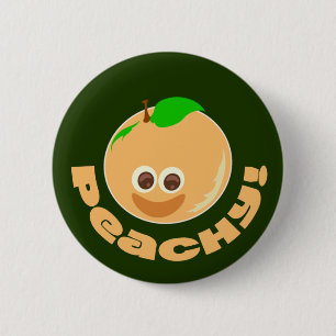 Peachy Dark 2 Inch Round Button