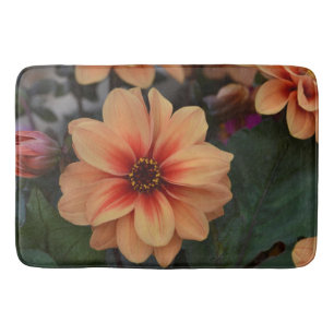 Peachy Floral Bath Mat
