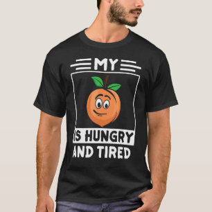 Peachy Fruit Print Just Apricot Peach Hungry And T T-Shirt