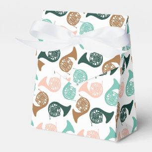 Peachy Green French Horn   Musician Party Supply Favor Box