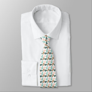 Peachy Green French Horn Pattern Tie