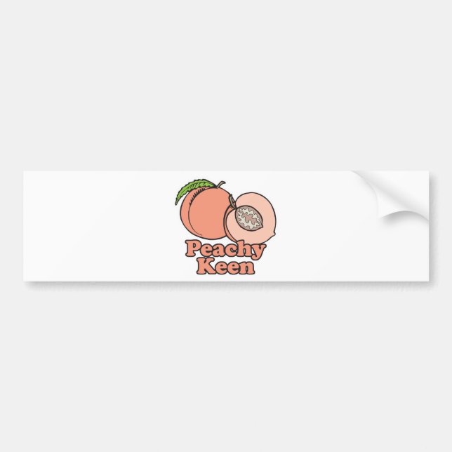 Peachy Keen Peaches Bumper Sticker (Front)