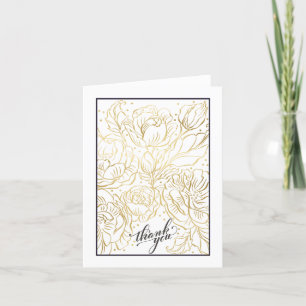 Peachy Knock Out Gold Tall plié Carte de remerciem