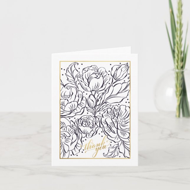 Peachy Knock Out Rose Grand Carte de remerciements (Devant)