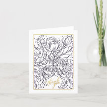 Peachy Knock Out Rose Grand Carte de remerciements