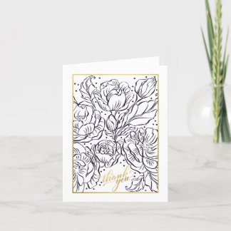 Peachy Knock Out Rose Grand Carte de remerciements
