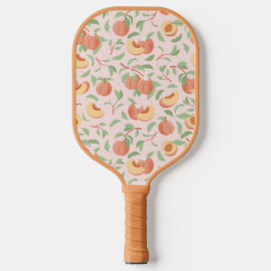Peachy Peach Floral Pickleball Paddle
