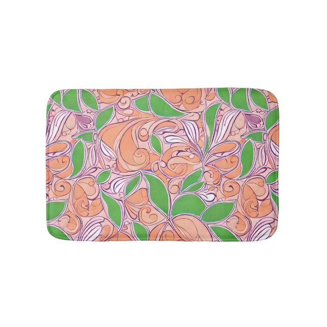 Peachy Petal Bath Mat (Front)