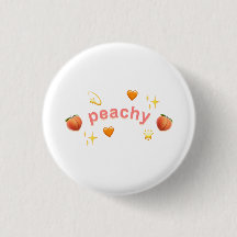 Peachy Pin Badge