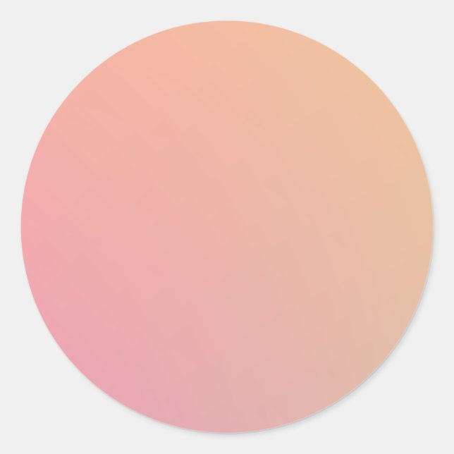 Peachy Pink Classic Round Sticker (Front)