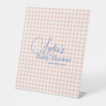 Peachy Pink Gingham Check Peel and Stick Wallpaper