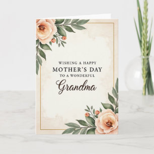 Peachy Pink Mothers Day Art Card