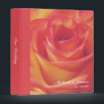 Peachy Pink Rose Wedding Binder<br><div class="desc">A beautiful rose photograph is featured on this custom wedding binder.

BINDER DOES NOT COME WITH PHOTO PAGE INSERTS</div>