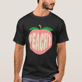 Peachy Retro 70s Georgia Peaches Summer Fruit T-Shirt