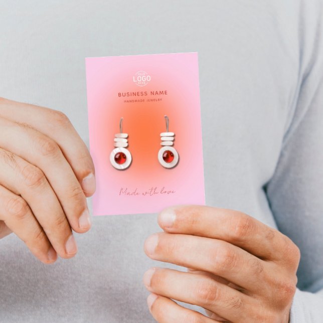Peachy rose Aura Boucles d'oreilles modernes Carte (Créateur téléchargé)