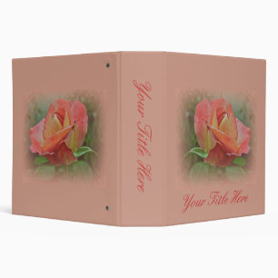 Peachy Rose Blossom Binder