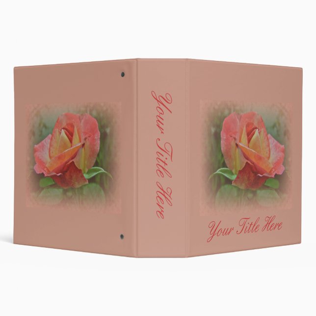 Peachy Rose Blossom Binder (Background)