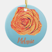 Peachy Tangerine Rose