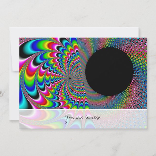 Peackock A Delic - Fractal Art Invitation (Front)