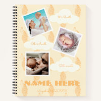 Peacock 1st birthday Baby Milestone Notebook
